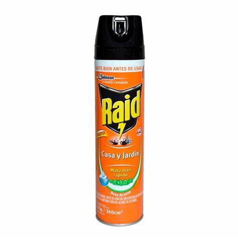 Insecticida Spray Raid Casa Y Jardin 360CC