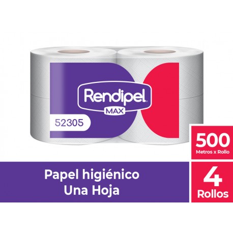 Papel Higienico Rendipel 500MT 4UN